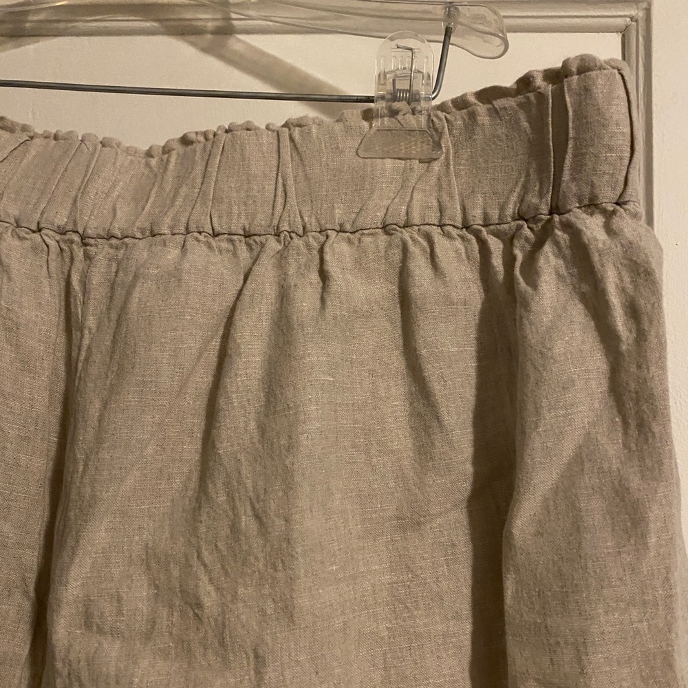 J Crew Tropez Linen Elastic Waist Pull On Shorts Size XXL - Picture 5 of 9